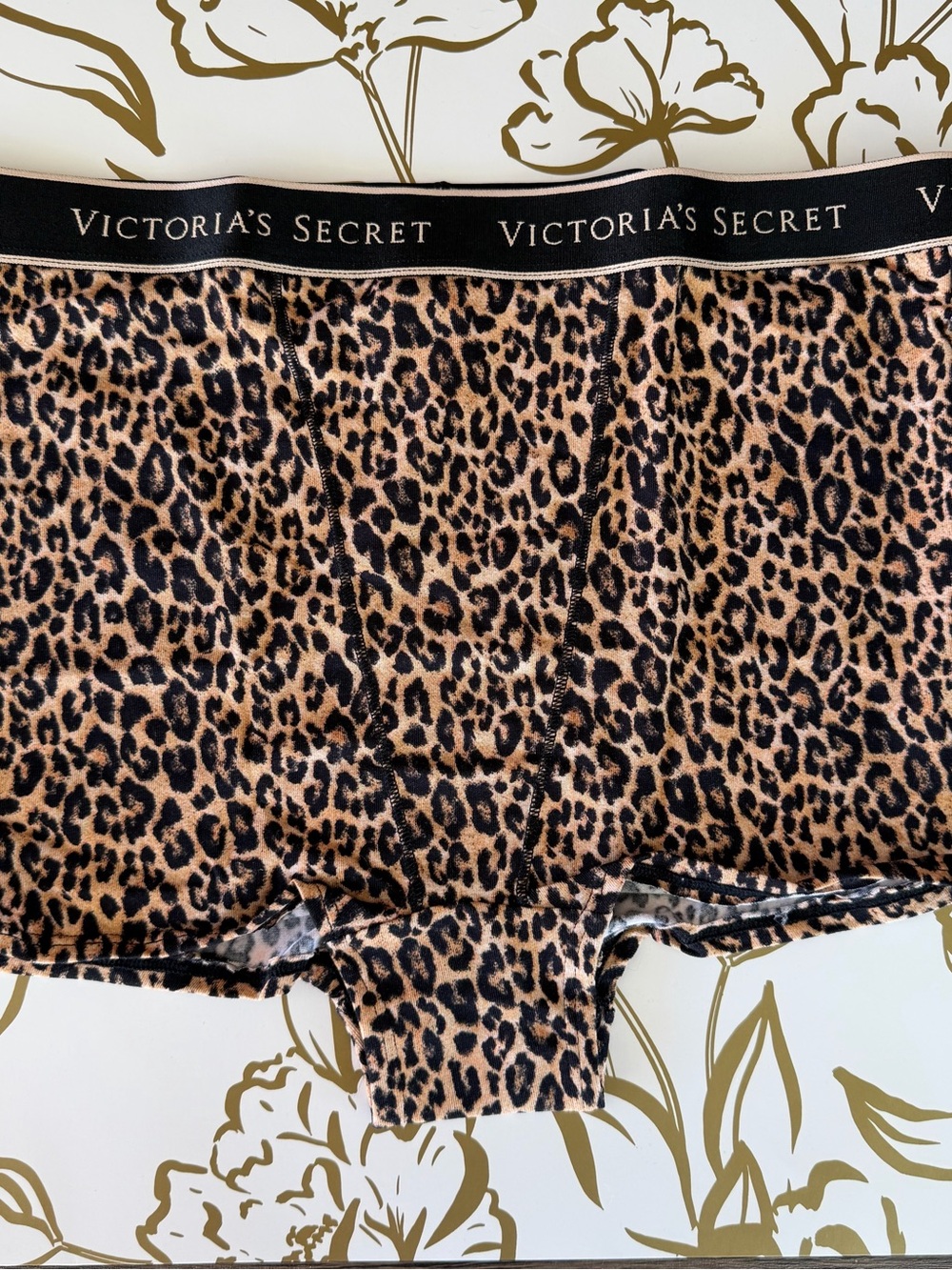 Victoria's Secret Leopard-Print Boyshorts in Brown and Black